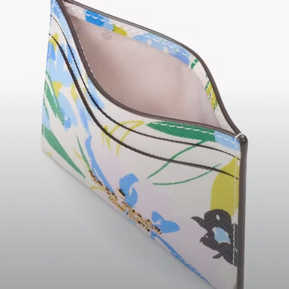 Kate Spade-Madison Festival Floral Slim Card Holder (Cream-Multi) - Picture 4 of 11